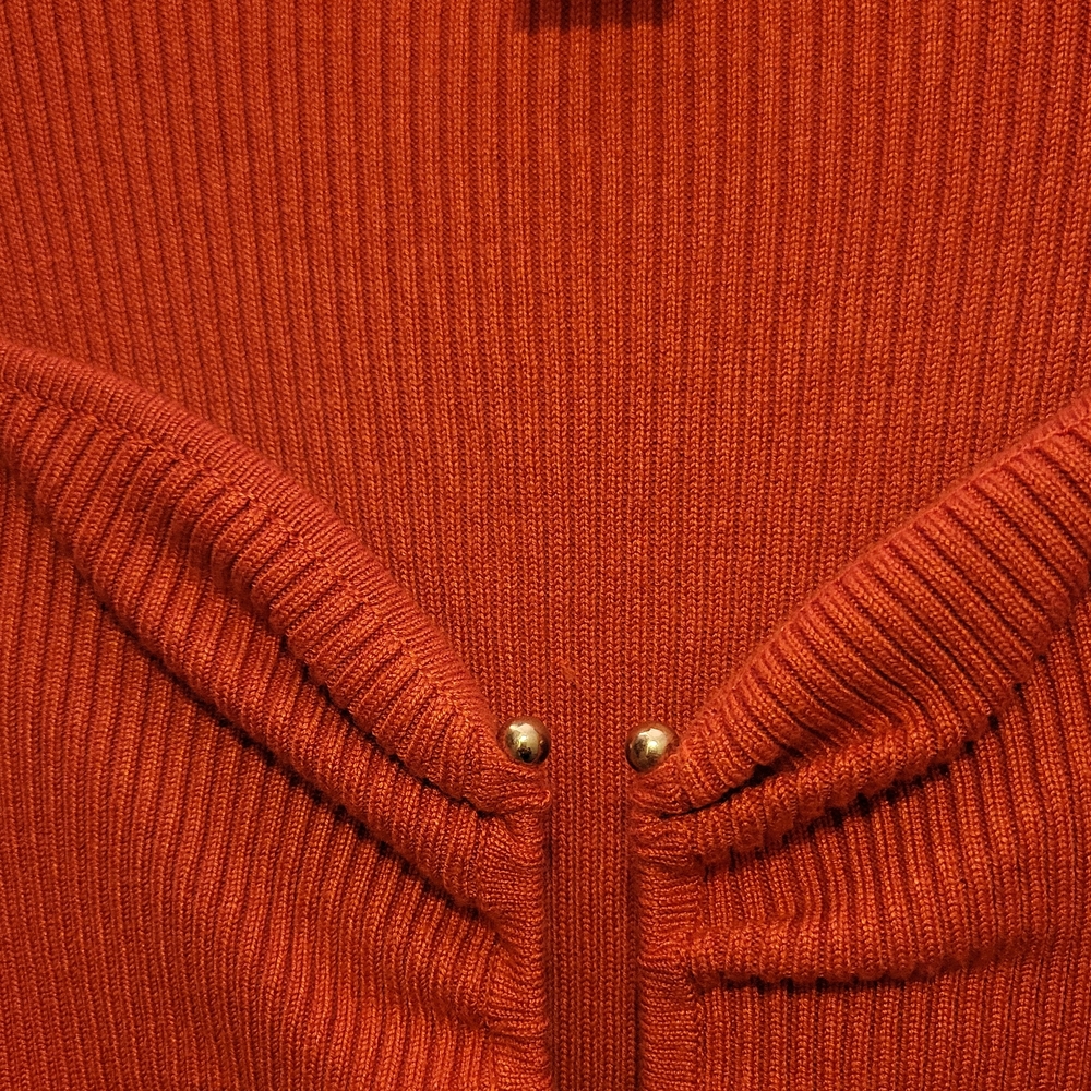 VENUS Burnt Orange Ribbed Top - Picture 2 of 5